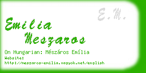emilia meszaros business card