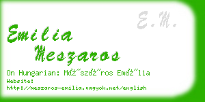 emilia meszaros business card